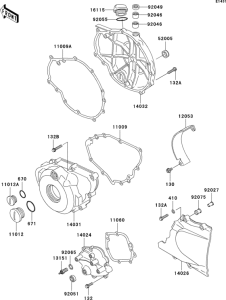 EX500 Крышки двигателя