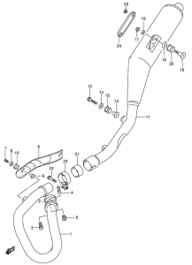 DR-Z400 Muffler comp