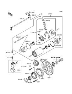 VN1500 Starter motor / starter clutch