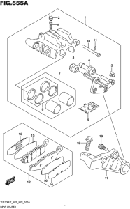 VL1500T Задний суппорт