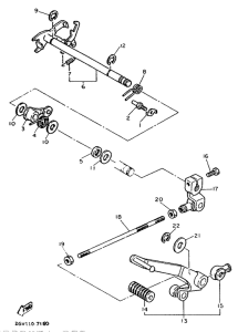 XV535 Вал переключения