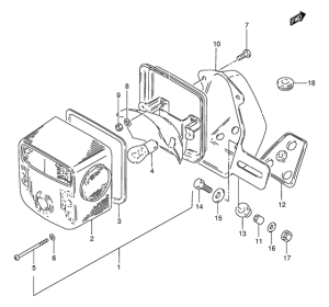 GN250 Задний комбинированный сигнал