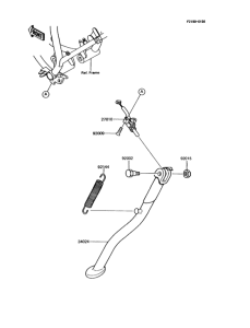 KMX125 Подножка