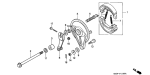 NSR50F Задний тормоз