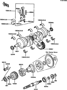 ZX550 Коленвал