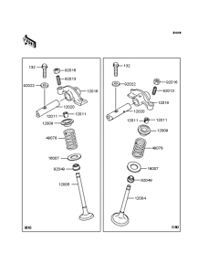 BN125 Rocker arms / valves