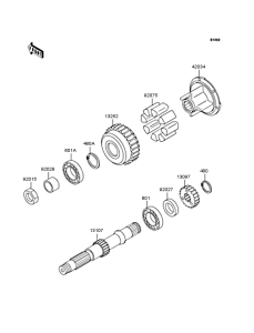 ZR750 Secondary shaft