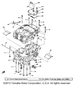 XS400E Картер двигателя