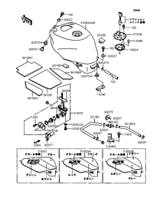 ZX400 Топливный бак
