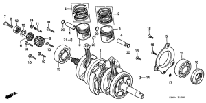 CMX250C Crankshaft / piston