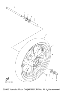 XVS950CT Переднее колесо