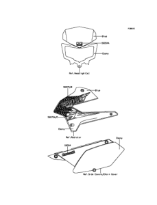 KLX250 デカール(ブルー)(VGF)