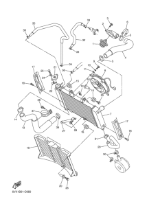 FZ6-S Radiator & hose