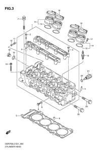 GSR750 (ABS) Головка цилиндров