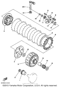 YZ125U Сцепление
