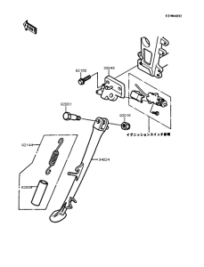 ZX400 Подножка