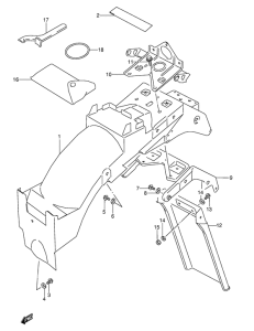 GSX600 Заднее крыло