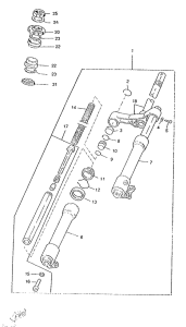 CW50RS Передняя вилка
