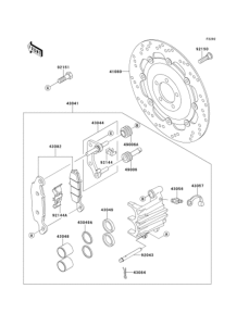 EJ650 Передний тормоз