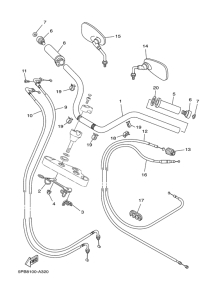 XVS1100 Guidon & cable