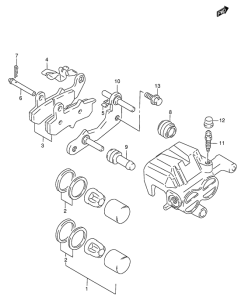 RG125 Задний суппорт