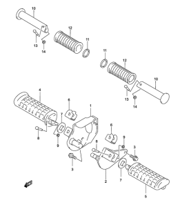 GZ250 Подножки