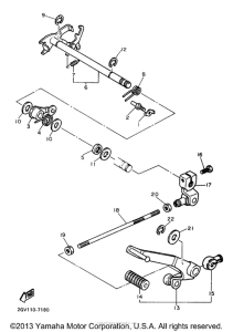 XV535JC Вал переключения