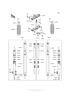 KL650 Передняя вилка