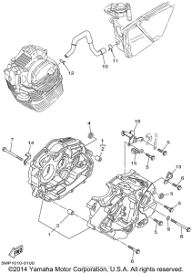 XT225N Картер двигателя