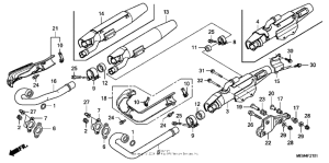 VTX1300C Exhaust muffler ('08-)