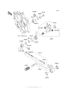 KLE650 Механизм переключения передач