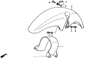 XL600V Переднее крыло