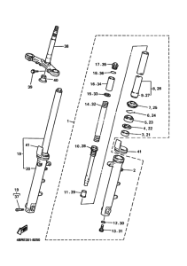 XJ600S Вилка передней оси