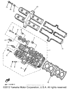 FZR400SWC Головка цилиндров