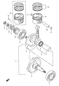 GN125 Вал коленчатый