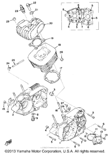 DT100D Crankcase cylinder