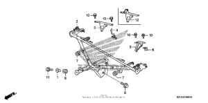 GL1800 (ABS) Cowl stay (gl1800'06-)
