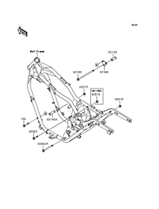 VN250 Рама ,крепежные детали