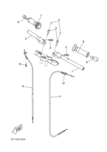 YZF-R125 Steering handle & cable