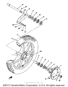 XS750E_227 - 1978 Переднее колесо