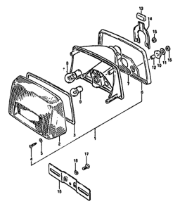 GS550 Задний комбинированный сигнал