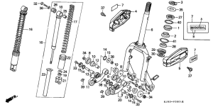 CH125 Вилка передней оси