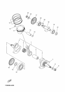 XT660Z (ABS) Коленчатый вал и Поршень