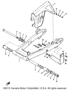 DT1B Rear arm & chain case