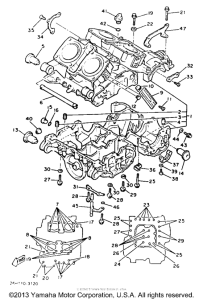 XVZ12DL Crankcase cylinder