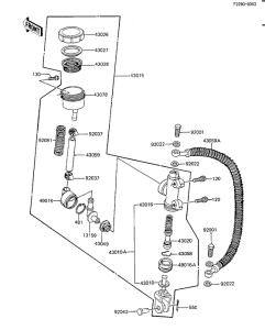 KZ1100 Задний тормозной цилиндр