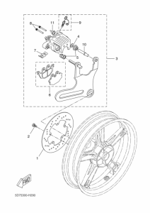 YZF-R125 Задний суппорт
