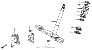 VF700F Steering stem + horn