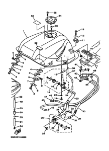 TDM850 Fuel tank assy