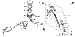 SLR650 Задний тормозной цилиндр